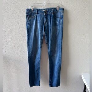 Roxy Distressed Size 31 Regular Medium Wash Jeans Surf Beach Vacation School